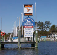 entrance fishing bay marina
