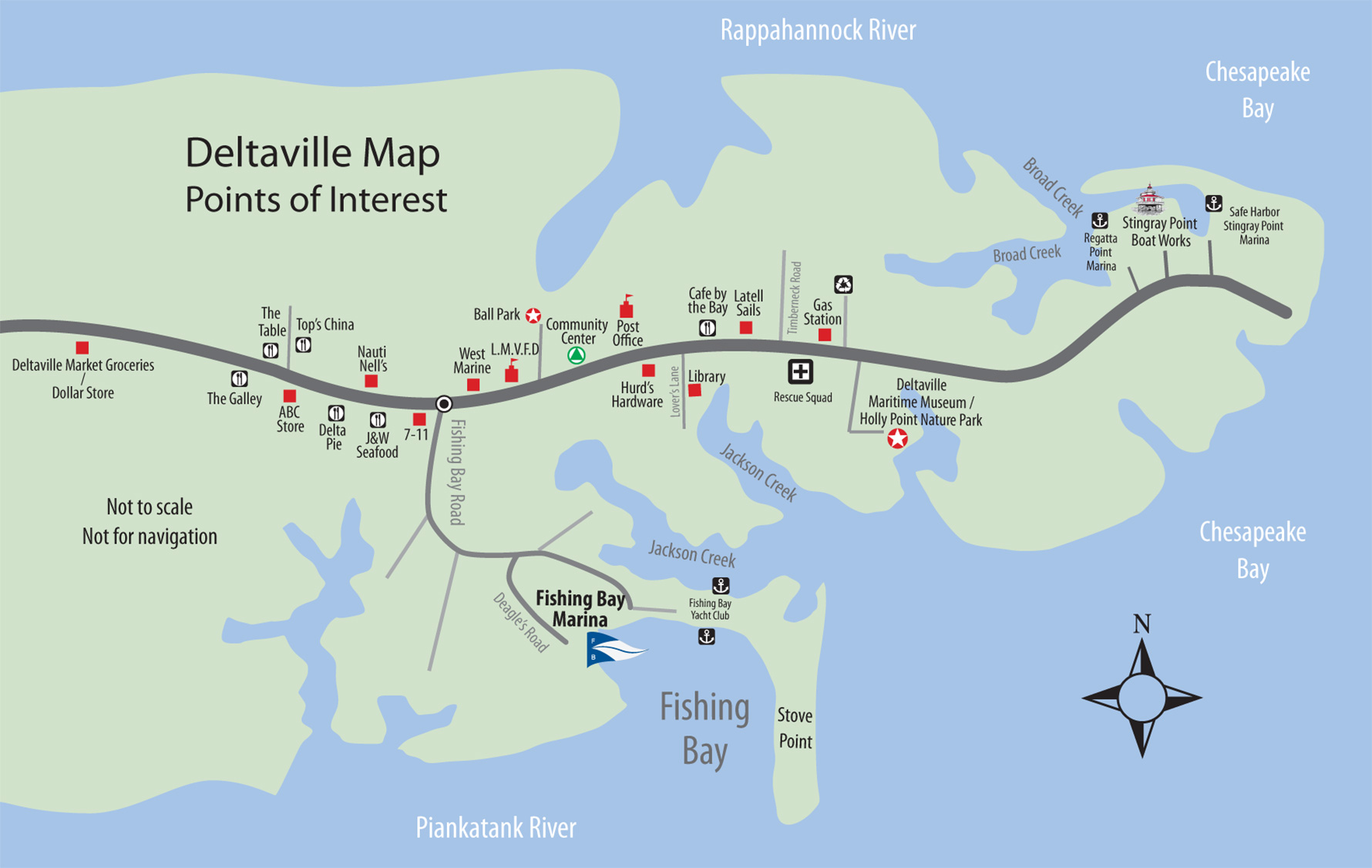 Deltaville Map